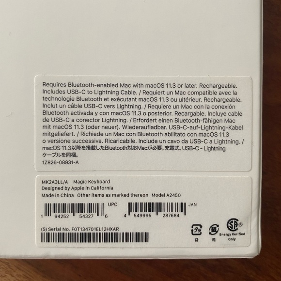 Apple Magic Keyboard MK2A3LL/A Model A2450 - Picture 3 of 5